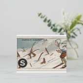 Carte postale Ski vintage (Debout devant)