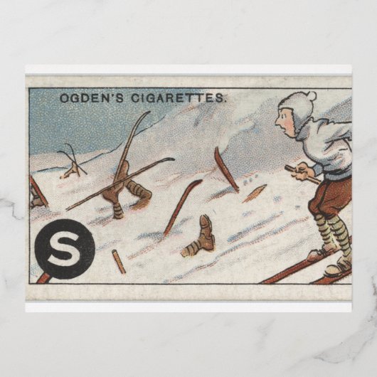 Carte postale Ski vintage (Recto)