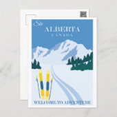 Carte Postale Ski vintage Alberta Canada (Devant / Derrière)