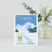Carte Postale Ski vintage Alberta Canada (Debout devant)