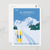 Carte Postale Ski vintage Alberta Canada (Devant / Derrière)