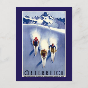 Carte Postale Ski vintage d'Österreich