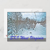 CARTE POSTALE SKI WEST VIRGINIA (Devant / Derrière)