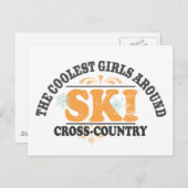 Carte Postale Ski XC Filles les plus froides (Devant / Derrière)