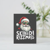 Carte Postale Skibidi Rizzmas Drôle Gen Alpha Argot Noël (Debout devant)