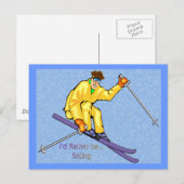 Carte Postale Skier (Devant / Derrière)