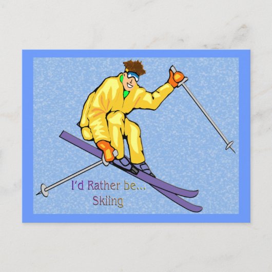 Carte Postale Skier (Devant)