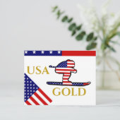 CARTE POSTALE SKIER (Debout devant)