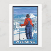 Carte Postale Skier AdmiringWyoming (Devant)