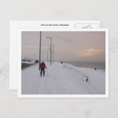 Carte Postale Skier au bord de la plage (Devant / Derrière)