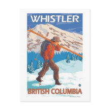 Skier transportant des skis de neige - Whistler, C