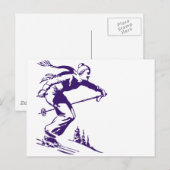 Carte Postale Skieur (Devant / Derrière)