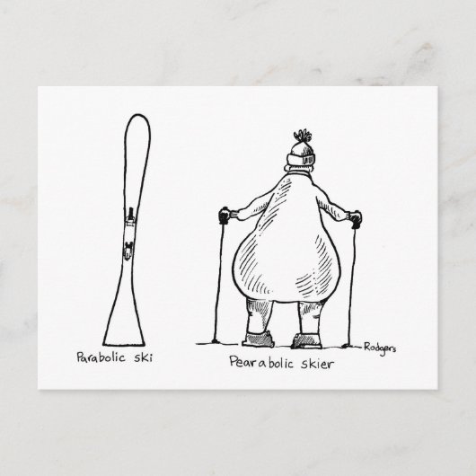 Carte Postale skieur (Devant)