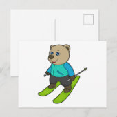 Carte Postale Skieur à l'Ours Ski (Devant / Derrière)
