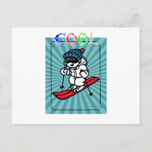 Carte Postale Skieur cool vintage ski conceptions de ski s