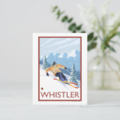 Carte Postale Skieur de neige - Whistler (C.-B.) Canada (Debout devant)