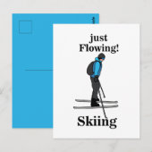 Carte Postale Skieur qui coule juste en ski (Devant / Derrière)