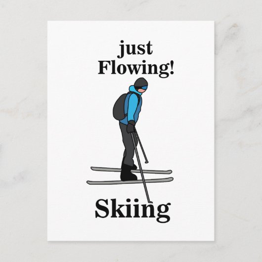 Carte Postale Skieur qui coule juste en ski (Devant)