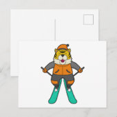 Carte Postale Skieur Ski (Devant / Derrière)