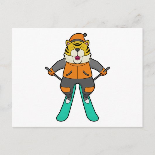 Carte Postale Skieur Ski (Devant)