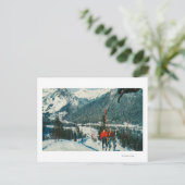 Carte Postale Skieurs sur le pont de Snoqualmie, WA (Debout devant)