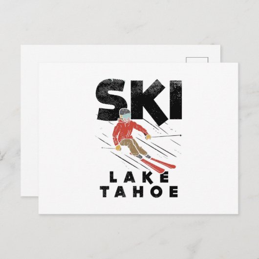 Carte Postale Skiing (Devant / Derrière)