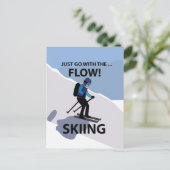 Carte Postale Skiing Just Go With The Flow Skiing (Debout devant)