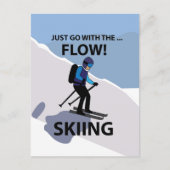Carte Postale Skiing Just Go With The Flow Skiing (Devant)