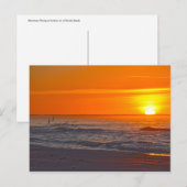 Carte Postale Skimmers volant à Sunrise, Floride Beach (Devant / Derrière)