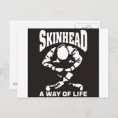 CARTE POSTALE SKINHEAD UN MODE DE VIE (Devant / Derrière)