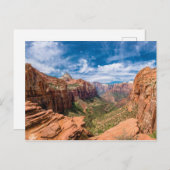 CARTE POSTALE SKIS BLEUS À ZIONS (Devant / Derrière)