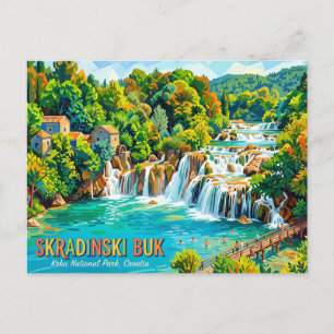 Carte Postale Skradinski Buk Croatie