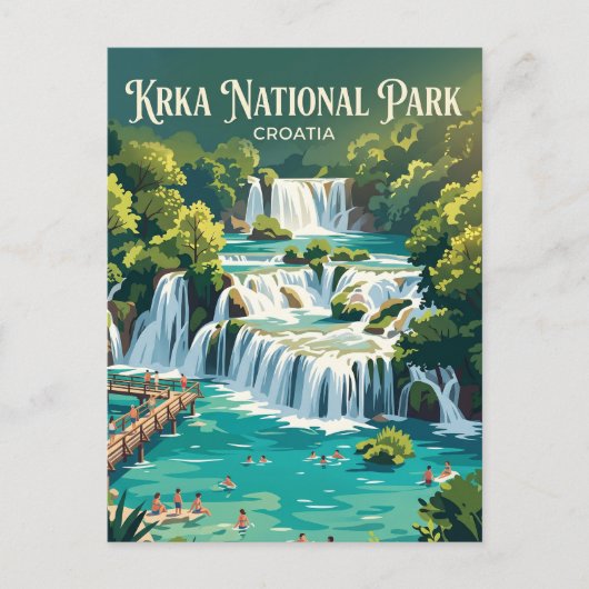 Carte Postale Skradinski Buk Croatie (Devant)