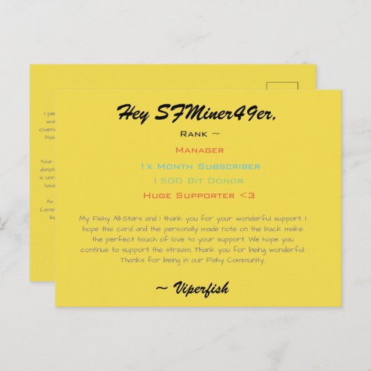 Carte Postale skrt (Devant / Derrière)