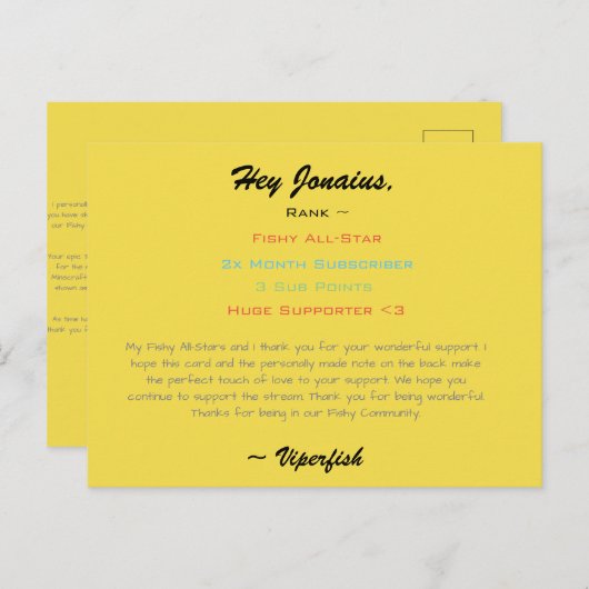 Carte Postale skrt skrtfahef (Devant / Derrière)