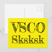 Carte Postale sksksksksk VSCO (Devant / Derrière)