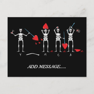 CARTE POSTALE SKULL ; BLACKBEARD YMCA