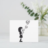 Carte Postale skull bubbbles (Debout devant)