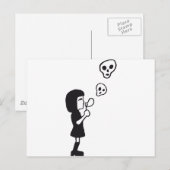 Carte Postale skull bubbbles (Devant / Derrière)