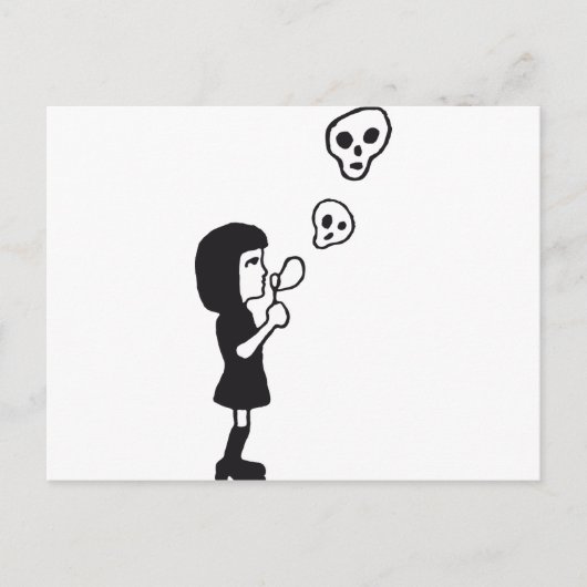 Carte Postale skull bubbbles (Devant)