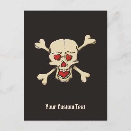 Carte Postale Skull with Hearts (Devant)