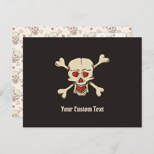 Carte Postale Skull with Hearts (Devant / Derrière)