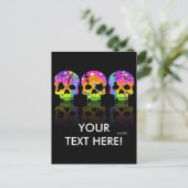 Carte postale - SKULLS POP ART (Debout devant)