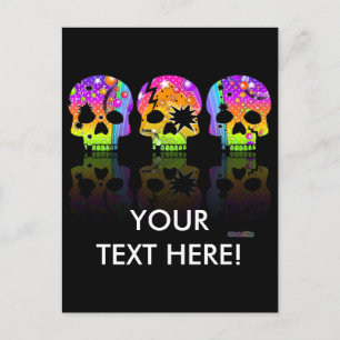 Carte postale - SKULLS POP ART