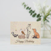 Carte Postale Skunk und Eule Postkarte (Debout devant)