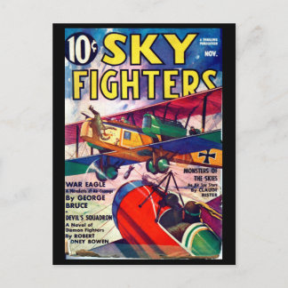 Carte Postale Sky Fighters - Nov 1937a_Pulp Art