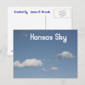 Carte postale Sky Kansas (Devant / Derrière)