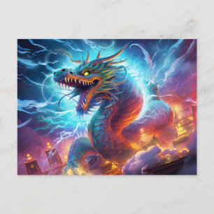 Carte Postale Skybreaker – Dragon Chinois au Pinceau Aerographe 