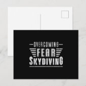 Carte Postale Skydive Skydive Skydiver Plane Jump Funny Cadeau (Devant / Derrière)