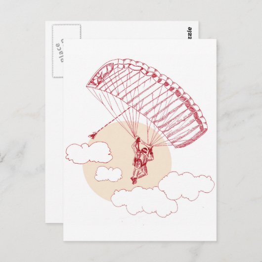 Carte Postale Skydiver (Devant / Derrière)